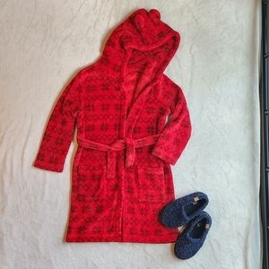 Kids Holiday Pajama Robe with Hood